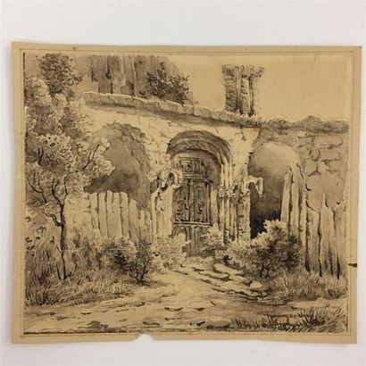 Ensemble de douze dessins représentant des...
