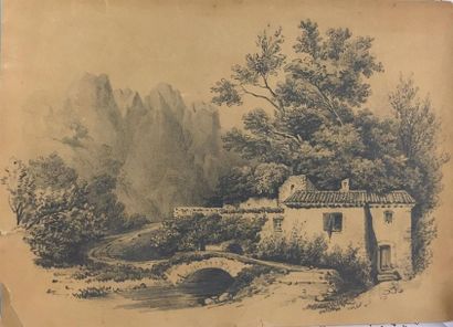 Ensemble de douze dessins représentant des...