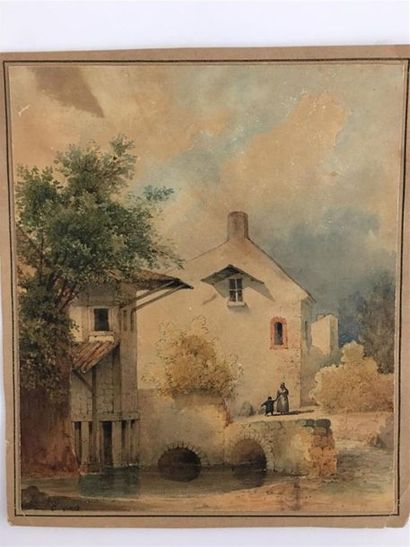 Ensemble de douze dessins représentant des...