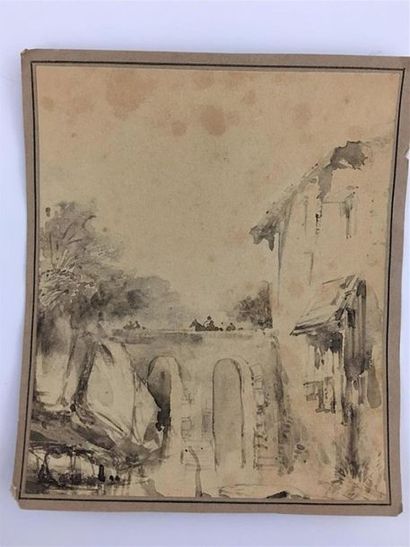 Ensemble de douze dessins représentant des...