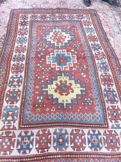 Tapis Kazak (chaîne, trame et velours en...