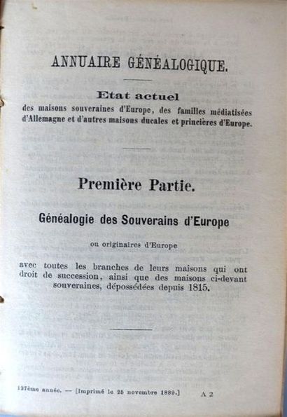 Almanach de Gotha, Justus Perthes, 1890