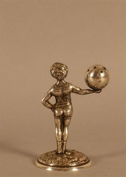 BOULENGER. Petite sculpture, Athlète en bronze...