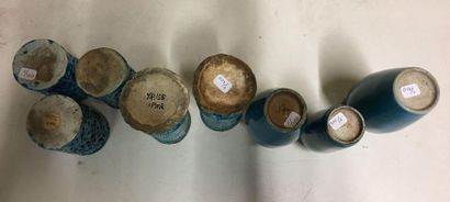 CHINE
Ensemble de pièces en céramique émaillée...