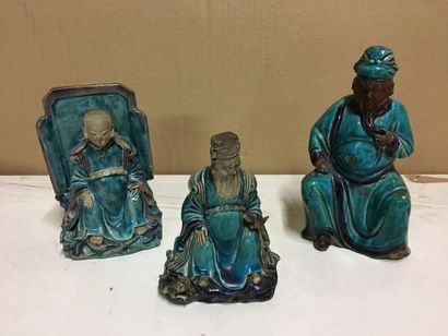 CHINE
Ensemble de pièces en céramique émaillée...
