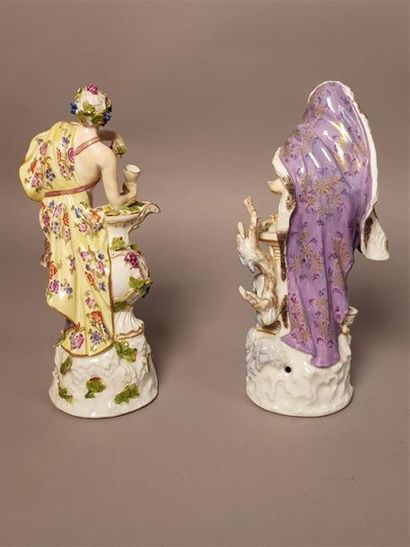 MEISSEN 
Suite de quatre figurines en porcelaine,...