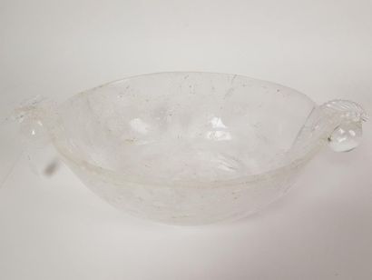 INDE
Importante coupe sculptée en cristal...