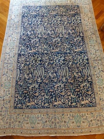 Tapis NAIN laine et soie (chaîne et trame...