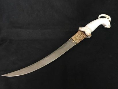 INDE
Jambiya moghol en jade néphrite blanc...
