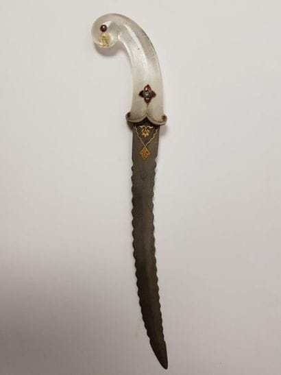 Poignard Indien Khanjar poignée sculptée...