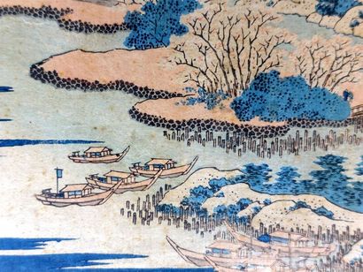 Japon. Cinq estampes Dont Hokusai, Kunisada,...