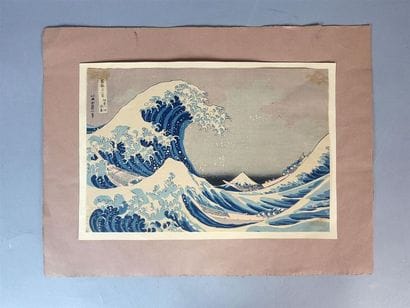 Japon. Cinq estampes Dont Hokusai, Kunisada,...