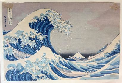 Japon. Cinq estampes Dont Hokusai, Kunisada,...