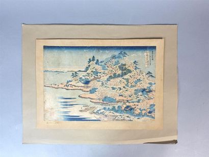 Japon. Cinq estampes Dont Hokusai, Kunisada,...