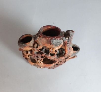 CHINE - Vers 1910-20
Vase en stéatite composé...