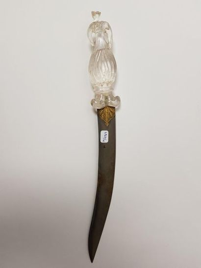 Khanjar Indien poignée canelée et sculptée...