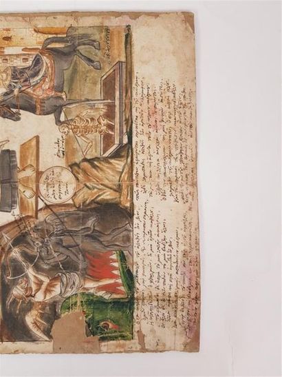 Icône grecque sur papier.
Pigments sur papier...