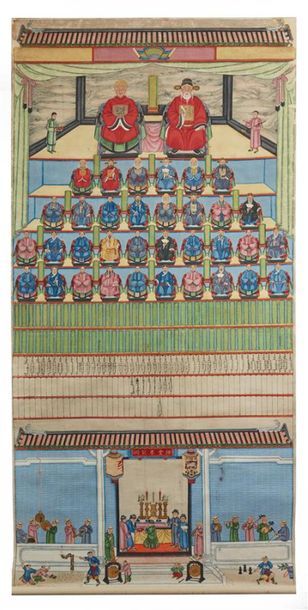 CHINE - Début du XXe siècle
Peinture d'ancêtres...