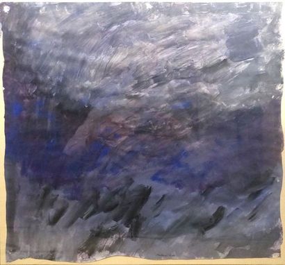 MUBIN Orhon (1899-1981).
Paysage d'orage,...