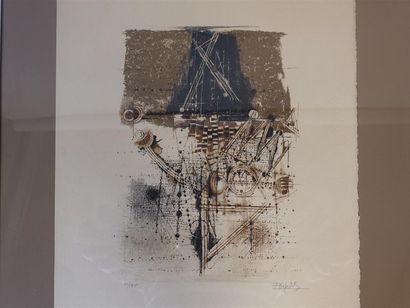 FRI ? Lithographie, encadrée. numérotée 21/25....