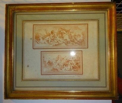 Gravure façon sanguine d'après Boucher par...