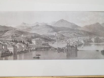 Ensemble de 7 cartes d'Europe encadrées
(comportent...
