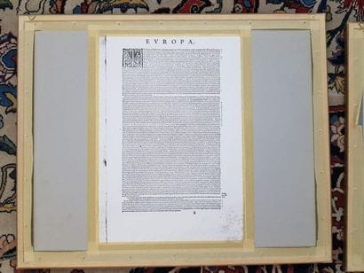 Ensemble de 7 cartes d'Europe encadrées
(comportent...