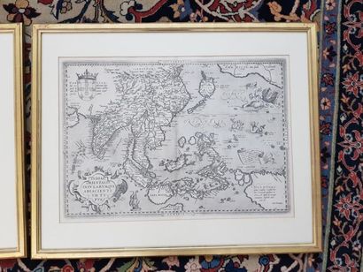 Ensemble de 7 cartes d'Europe encadrées
(comportent...