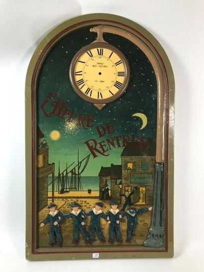 PANNEAU décoratif à figures de marins
87...