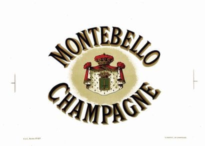 Champagne Montebello vers 1900 Reims (Marne)
E....