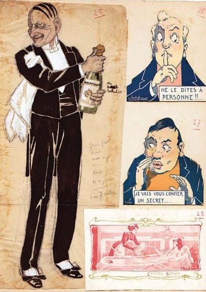 Champagne Le Clos Rothschild Gouaches vers...