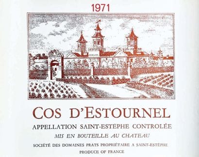 Cos D'estournel Saint Estèphe Etiquette Géante...