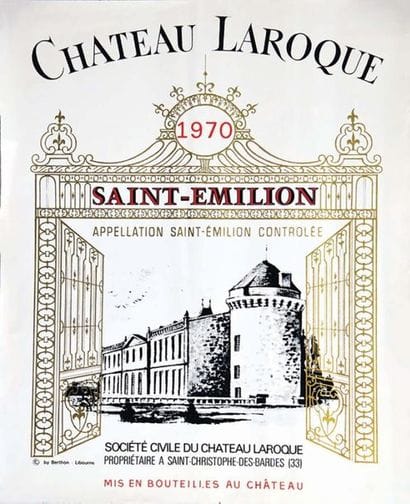 Château Laroque Saint Emilion Etiquette Géante...