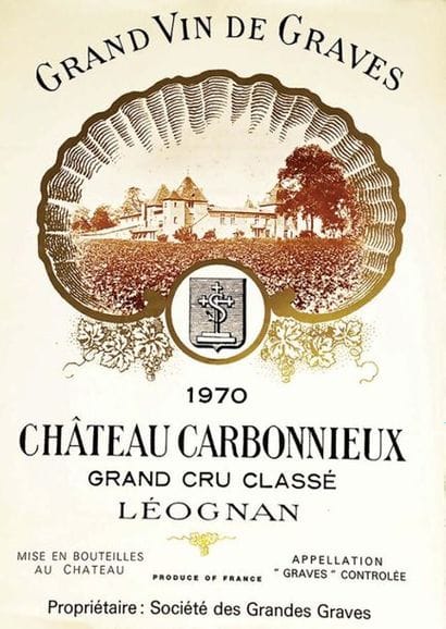Château Carbonieux Etiquette Géante / Giant...