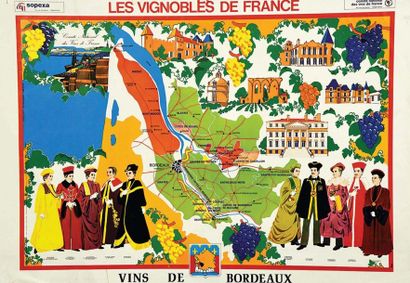 Vins de Bordeaux Carte Illustrée vers 1980	DUTTER...