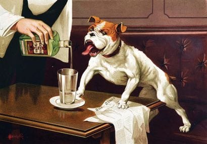 Old Peters'S Dry Gin The Times vers 1900	AUZOLLE
Affiche...