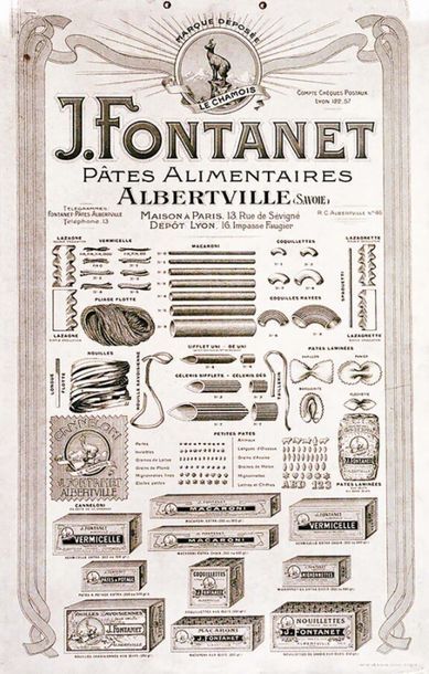 J. Fontanet - Le Chamois - Pâtes alimentaires...