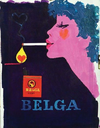 Belga Licht Gouache vers 1950	BRUN DONALD...
