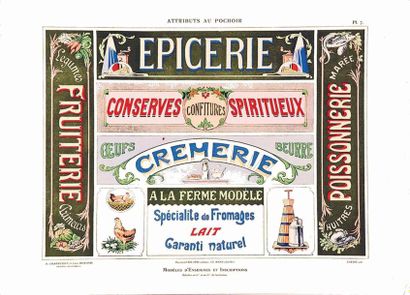 Epicerie Conserves Spiritueux - Modèles d'Enseignes...