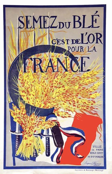 Semez du Blé 1917	FERRAND SUZANE élève 
Imprimerie...