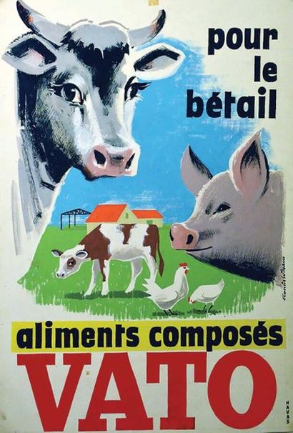 Vato Aliments Composés Pour le Bétail Gouache...