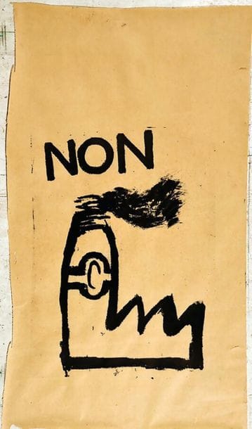 NON Cigare Usine sur Papier Jaune Mai 68...