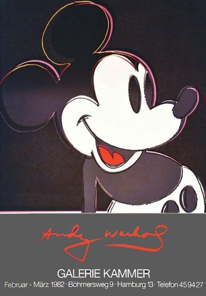Mickey Mouse Andy Warhol Galerie Kammer 1982	WARHOL...