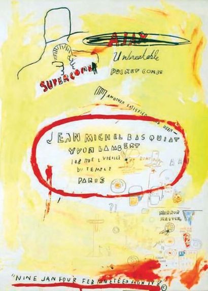 Jean Michel Basquiat -Supercombas 1988	BASQUIAT...