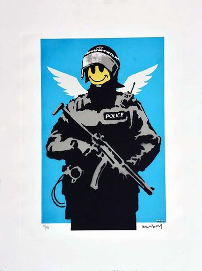 Flying Copper numéroté 13/150 copies 2004	BANKSY...