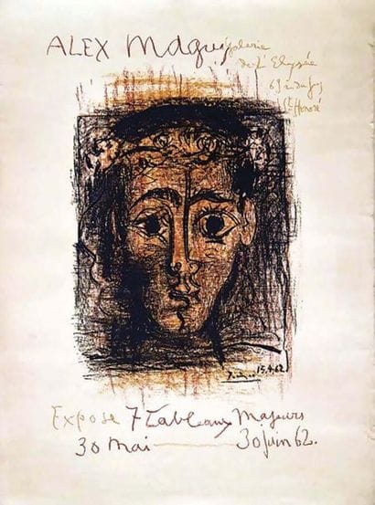 Alex Maguy Galerie de L'Elysées 1962	PICASSO...