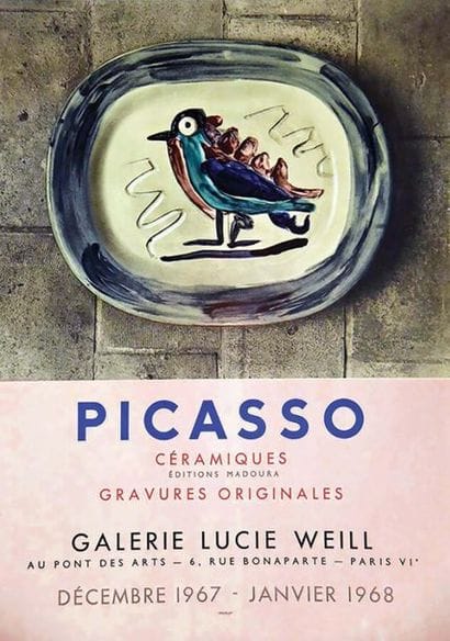 Picasso Céramiques Galerie Lucie Weill 1967	PICASSO...