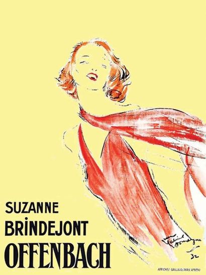 Suzanne Brindejont Offenbach Rare 1932 Offenbach	DOMERGUE...