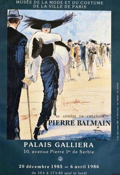 Pierre Balmain 40 eme année de création 1985	GRUAU...
