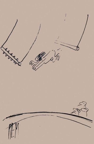 Le Trapéziste dessin au Feutre signé PIEM...